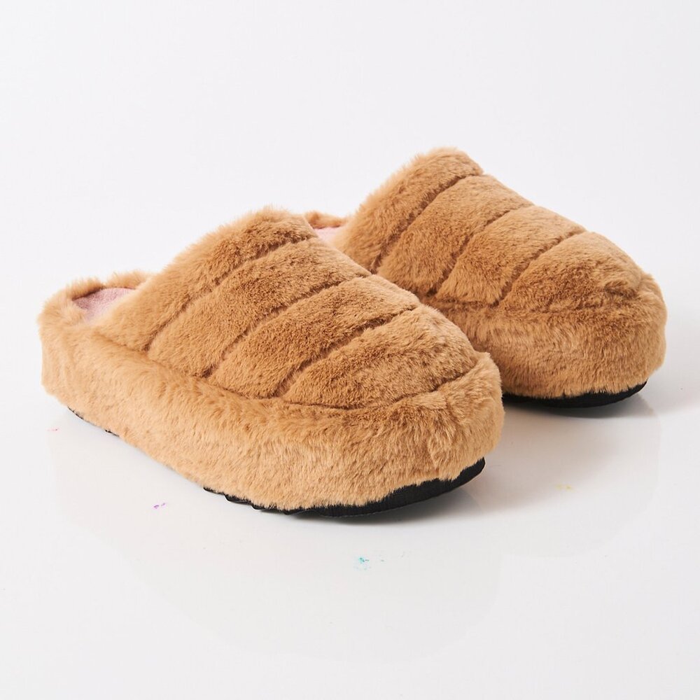 🎉LAST CHANCE🎉 FREE PEOPLE It's A Vibe Platform Slippers / Teddy - Picture 10 of 12